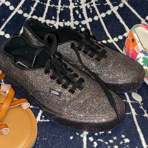 Vans Glitter Black Athletic Shoes